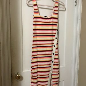 Striped Express midi dress